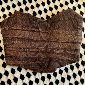 Zara Corset brown snakeskin
